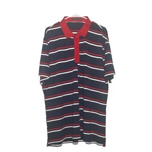 G/Fore Mens Offset Stripe Golf Polo Shirt XXL‎ Blue Red Performance Athletic